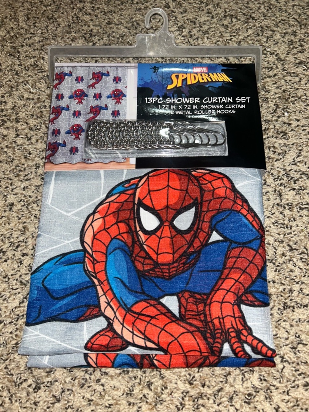 Marvel Spider-Man Shower Curtain Set